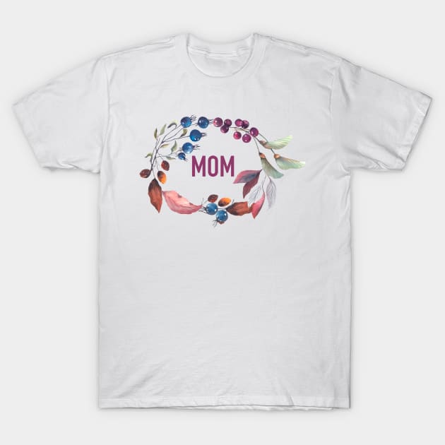 Mother’s Day florals berries Mom T-Shirt by Guncha Kumar